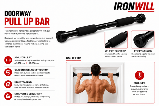 Doorway Pull-Up Bar for Home Fitness and Rehabilitation